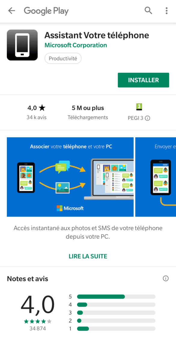 Application "Assistant Votre téléphone"