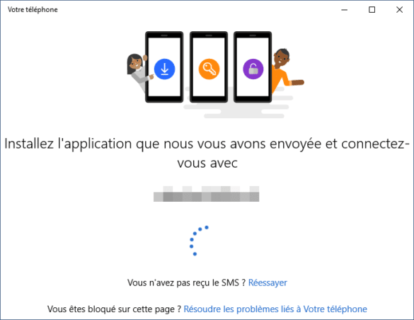 Attente de connexion du Smartphone au PC