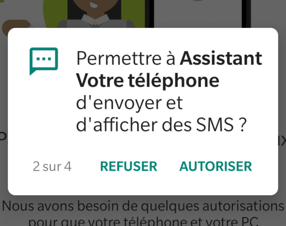 Autorisation SMS