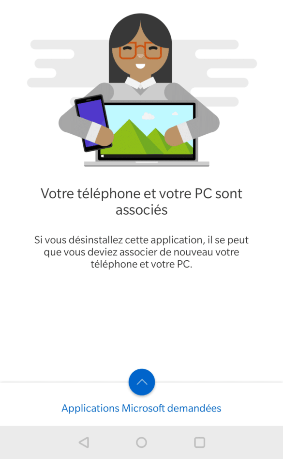 Téléphone et PC associés