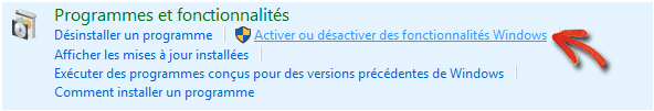 Activer ou désactiver des fonctionnalités Windows