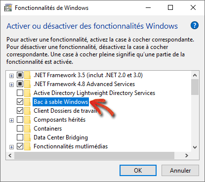 Bac à sable Windows