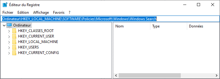 Regedit Windows Search