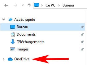 OneDrive dans l'explorateur Windows
