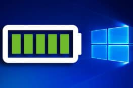 Batterie Windows 10