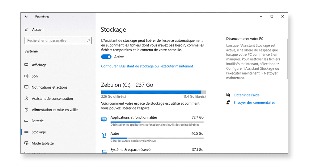 Comment ajouter de l’espace sur un disque dur windows 10