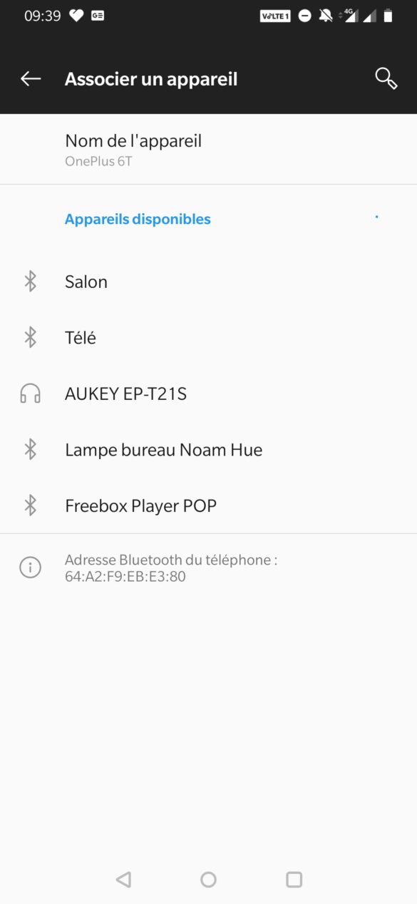 Détection appareils Bluetooth