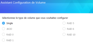 Différents volume RAID