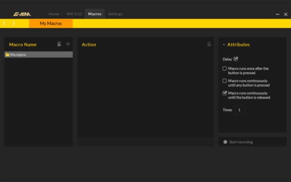 Macros G-aim Control Center