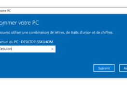 Renommer votre PC