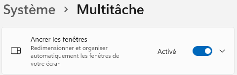 Ancrer les fenêtres