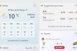 Gérer widgets Windows 11