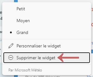 Suppression widget