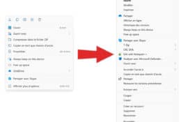Retrouver le menu contextuel complet
