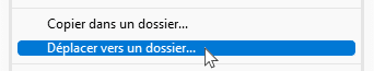 Déplacer vers un dossier