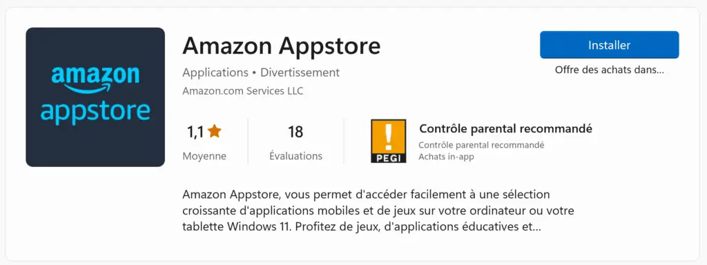 Installer Amazon Appstore