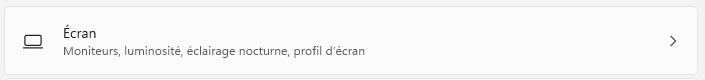 Paramètres écran