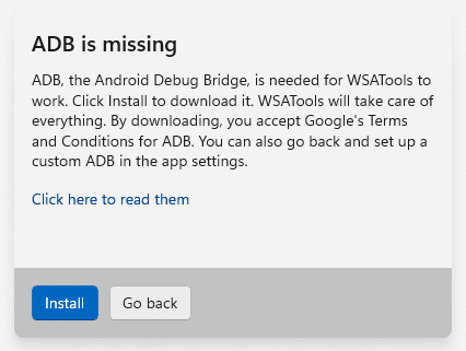ADB is missing