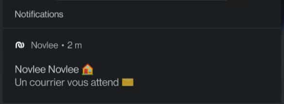 notification courrier