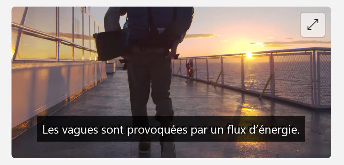 sous-titres en direct Windows