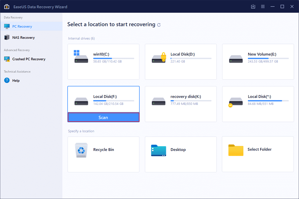 screenshot SSD EaseUS