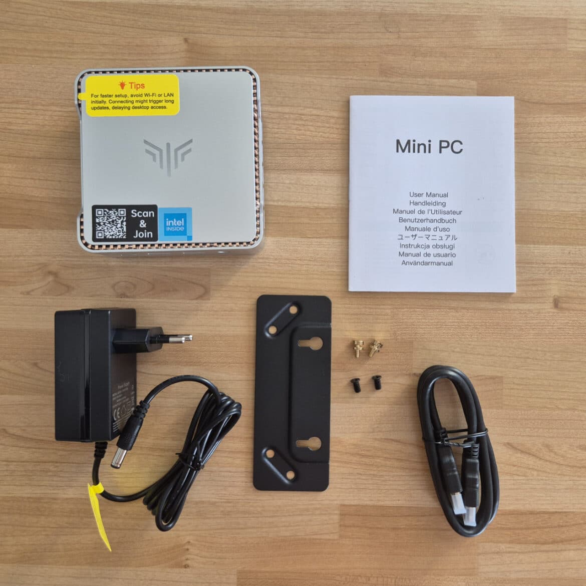 contenu packaging mini PC NiPoGi E2