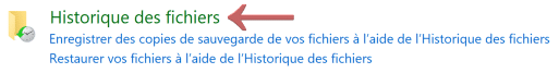 historique des fichiers