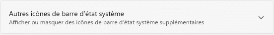Autres icônes barre état système