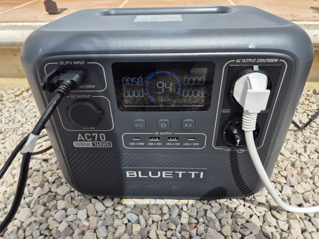 Batterie AC70 relié au MP200