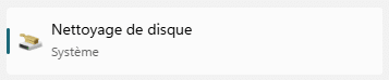 Outil pour libérer de l'espace disque