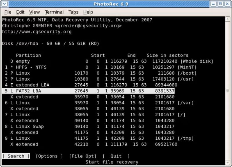 photorec recovery