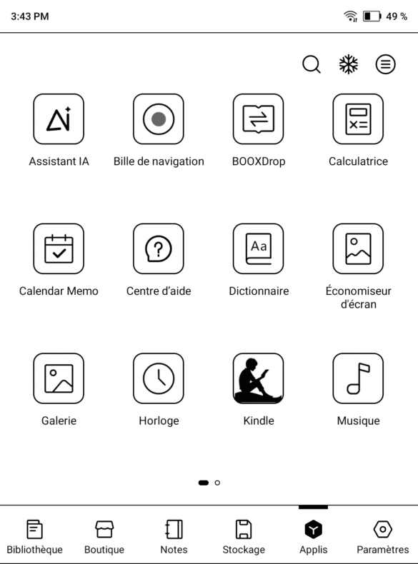 Applications Android BOOX Go 6 Gen II